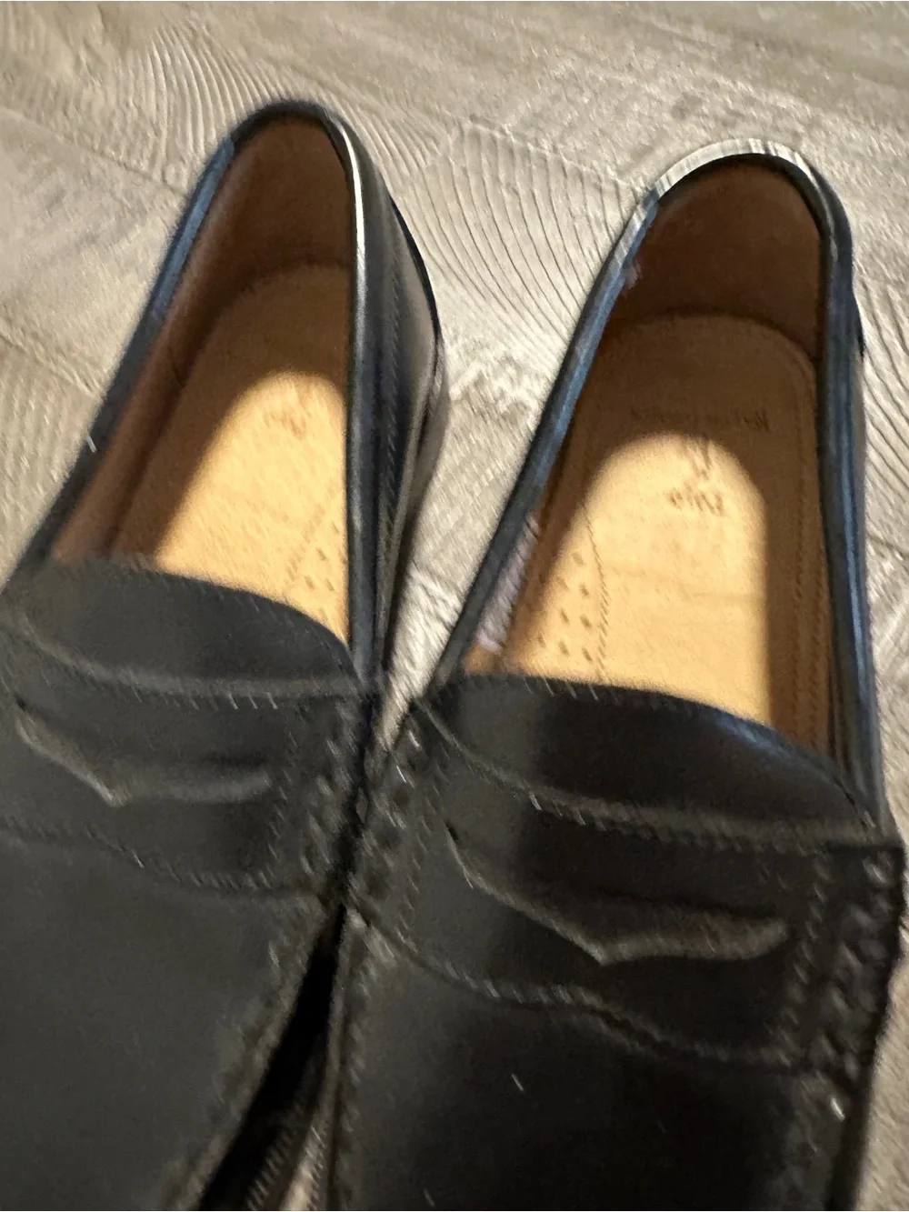 EUC Polo Ralph Lauren Boys Black Leather Penny Loafers Dress Shoes 3Y